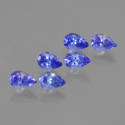 Intense Violet Blue Tanzanite Gem - 0.5ct Pear Facet (ID: 419527)