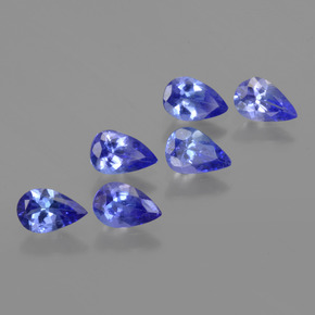 Deep Purple Blue Tanzanite Gem - 0.4ct Pear Facet (ID: 419528)