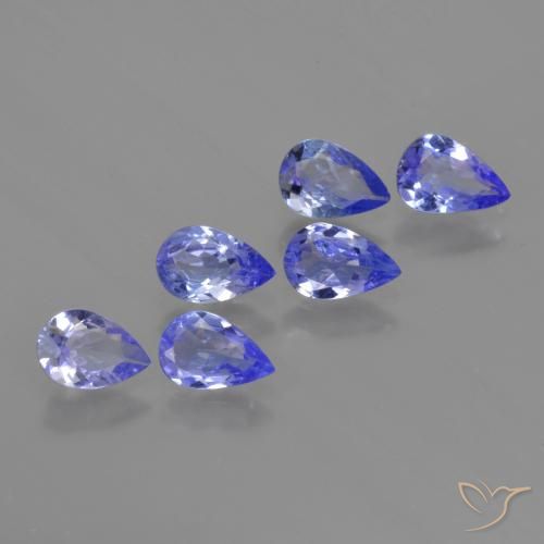 2.09ctw Natural Intense Violet Blue Tanzanite, Pear Shape, VS