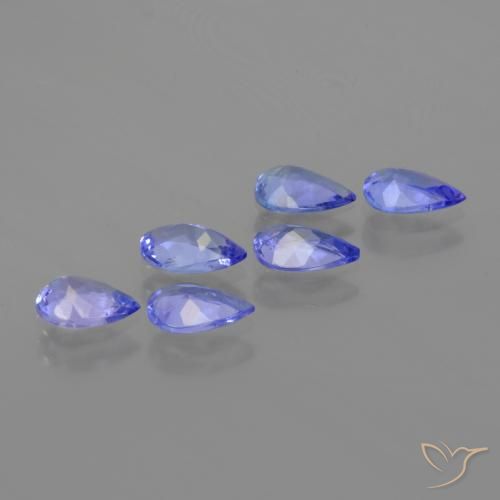 Tanzanite Gemstones in 6 x 4 mm (calibrated) Size for Sale, Tanzanite Stones in Intense Violet Blue Color