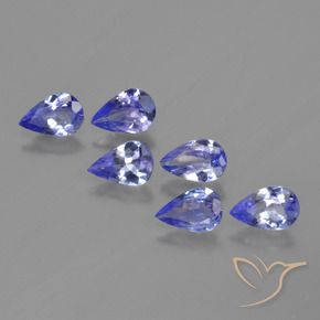 1.81 ctw Blue Tanzanite Stones, Natural Tanzanite in Pear Facet Shape for Sale