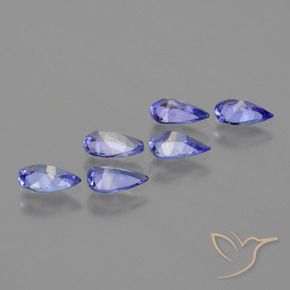 Tanzanite Gemstones in 6 x 4 mm (calibrated) Size for Sale, Tanzanite Stones in Intense Violet Blue Color