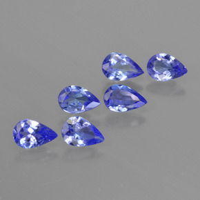 2.26 ctw Blue Tanzanite Gemstones, Tanzanite Gems in Pear Facet Shape for Sale.