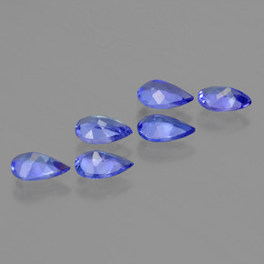 Tanzanite Gemstones in 6 x 4 mm (calibrated) Size for Sale, Tanzanite Stones in Intense Violet Blue Color