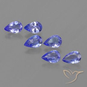 2.15 ctw Blue Tanzanite Stones, Natural Tanzanite in Pear Facet Shape for Sale