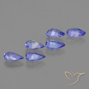 Tanzanite Gemstones in 6 x 4 mm (calibrated) Size for Sale, Tanzanite Stones in Intense Violet Blue Color