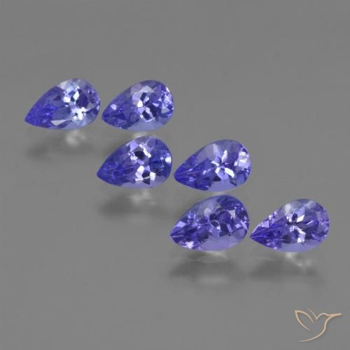 Intense Violet Blue Tanzanite Gem - 0.4ct Pear Facet (ID: 420099)