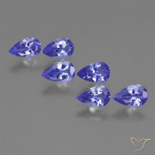 2.21ctw Natural Intense Violet Blue Tanzanite, Pear Shape, VVS-VS
