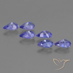 Tanzanite Gemstones in 6 x 3.8 mm Size for Sale, Tanzanite Stones in Intense Violet Blue Color