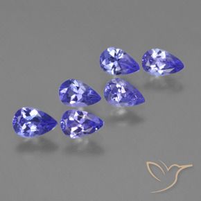2.24 ctw Blue Tanzanite Stones, Natural Tanzanite in Pear Facet Shape for Sale