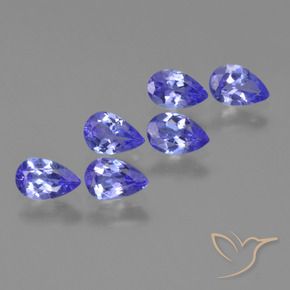 2.28 ctw Blue Tanzanite Stones, Natural Tanzanite in Pear Facet Shape for Sale