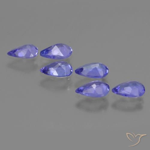 Tanzanite Gemstones in 6 x 4 mm (calibrated) Size for Sale, Tanzanite Stones in Intense Violet Blue Color