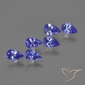 2.39 ctw Blue Tanzanite Stones, Natural Tanzanite in Pear Facet Shape for Sale
