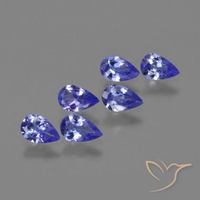 2.28 ctw Blue Tanzanite Stones, Natural Tanzanite in Pear Facet Shape for Sale