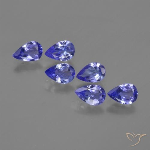 2.12ctw Natural Violet Blue Tanzanite, Pear Shape, VS