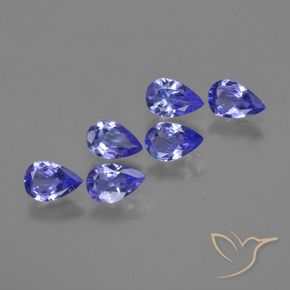 2.12 ctw Blue Tanzanite Stones, Natural Tanzanite in Pear Facet Shape for Sale