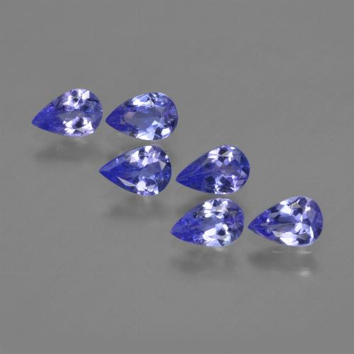 2.28 ctw Blue Tanzanite Gemstones, Tanzanite Gems in Pear Facet Shape for Sale.