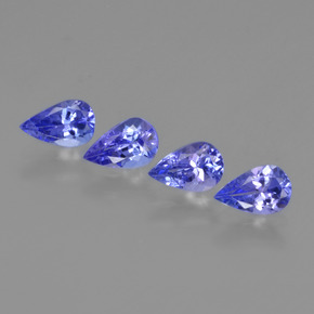 Intense Blue Танзанит Камень - 0.5ct Фасетная Груша (ID: 420432)