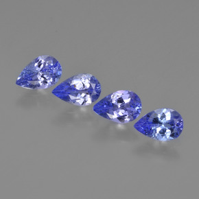 Violet Blue Tanzanite Gem - 0.5ct Pear Facet (ID: 420435)