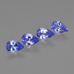 1.78 ctw Blue Tanzanite Stones, Natural Tanzanite in Pear Facet Shape for Sale