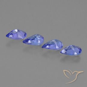 Tanzanite Gemstones in 6 x 4 mm (calibrated) Size for Sale, Tanzanite Stones in Deep Purple Blue Color