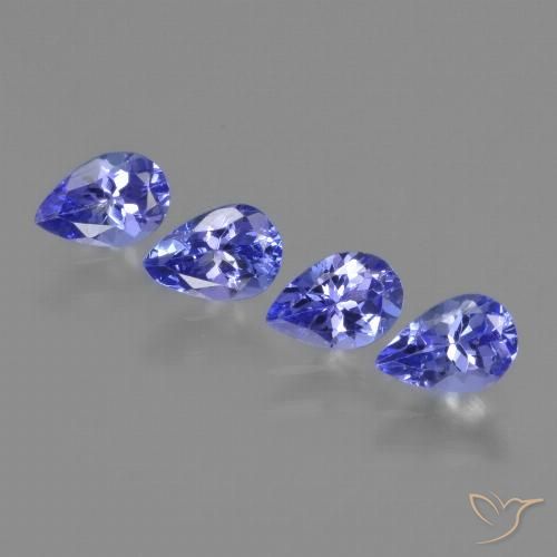 1.68ctw Natural Violet Blue Tanzanite, Pear Shape, VVS-VS