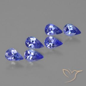 2.12 ctw Blue Tanzanite Stones, Natural Tanzanite in Pear Facet Shape for Sale