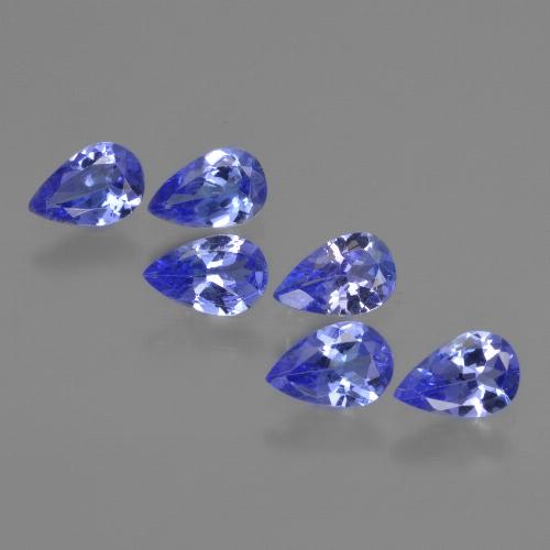 Azul violeta intenso Tanzanita Gema - 0.4ct Corte en forma de pera (ID: 420569)