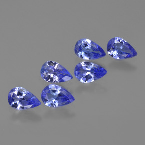 2.27 ctw Blue Tanzanite Stones, Natural Tanzanite in Pear Facet Shape for Sale