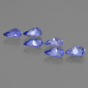 Tanzanite Gemstones in 6 x 4 mm (calibrated) Size for Sale, Tanzanite Stones in Intense Violet Blue Color