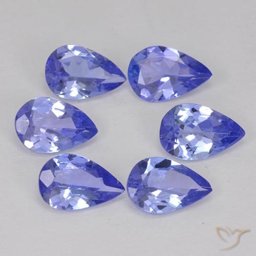 Azul violeta intenso Tanzanita Gema - 0.4ct Corte en forma de pera (ID: 420573)