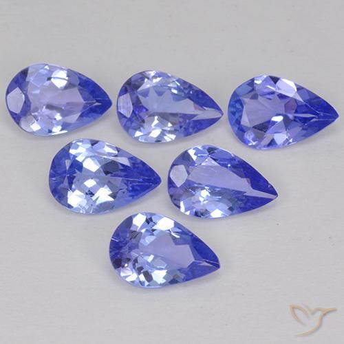 2.43 ctw Blue Tanzanite Stones, Natural Tanzanite in Pear Facet Shape for Sale
