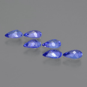 Tanzanite Gemstones in 5.2 x 3.9 mm Size for Sale, Tanzanite Stones in Deep Purple Blue Color