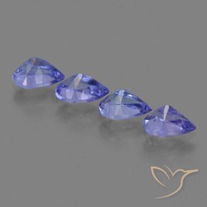Tanzanite Gemstones in 6 x 4 mm (calibrated) Size for Sale, Tanzanite Stones in Intense Violet Blue Color
