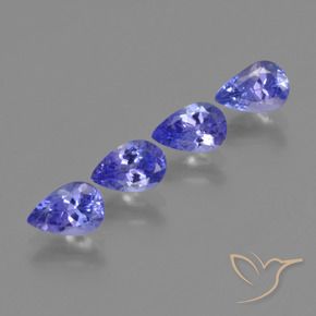 1.94 ctw Blue Tanzanite Stones, Natural Tanzanite in Pear Facet Shape for Sale