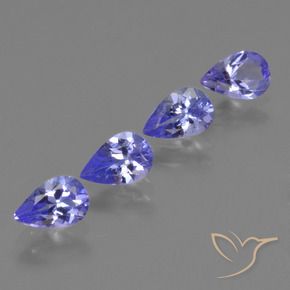1.65 ctw Blue Tanzanite Stones, Natural Tanzanite in Pear Facet Shape for Sale