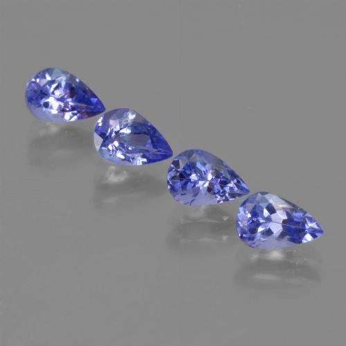Azul violeta intenso Tanzanita Gema - 0.5ct Corte en forma de pera (ID: 420689)