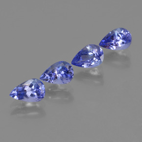 2.00 ctw Blue Tanzanite Stones, Natural Tanzanite in Pear Facet Shape for Sale