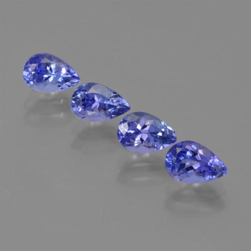 Azul oscuro Tanzanita Gema - 0.6ct Corte en forma de pera (ID: 420690)