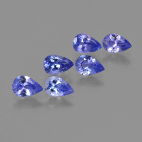 Deep Violet Blue Tanzanite Gem - 0.4ct Pear Facet (ID: 420698)