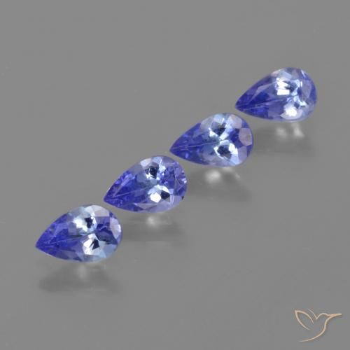 1.71 ctw Blue Tanzanite Stones, Natural Tanzanite in Pear Facet Shape for Sale