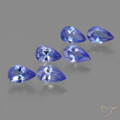 2.19ctw Natural Deep Violet Blue Tanzanite, Pear Shape, VS