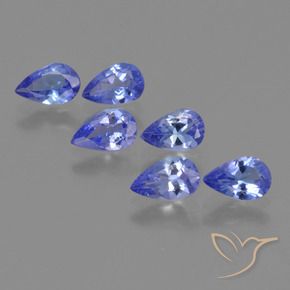 2.19 ctw Blue Tanzanite Stones, Natural Tanzanite in Pear Facet Shape for Sale