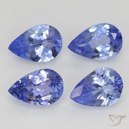 Tanzanite blu da 1,74 ct, taglio a pera da 5,9 x 4 mm dalla Tanzania, Photo A