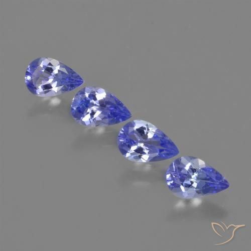1.67ctw Natural Intense Violet Blue Tanzanite, Pear Shape, VVS-VS