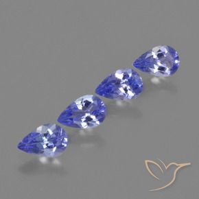 1.67 ctw Blue Tanzanite Stones, Natural Tanzanite in Pear Facet Shape for Sale