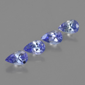 1.63 ctw Blue Tanzanite Stones, Natural Tanzanite in Pear Facet Shape for Sale