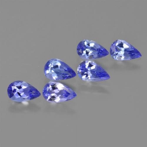 Deep Violet Blue Tanzanite Gem - 0.3ct Pear Facet (ID: 421064)