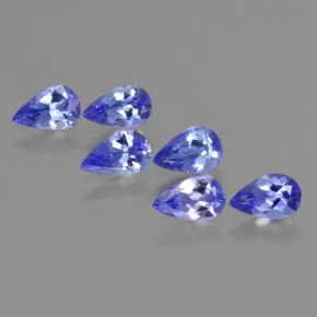 2.02 ctw Blue Tanzanite Stones, Natural Tanzanite in Pear Facet Shape for Sale