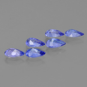 Tanzanite Gemstones in 6 x 3.8 mm Size for Sale, Tanzanite Stones in Deep Violet Blue Color